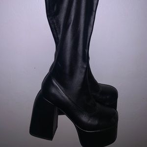 Knee high platform boots